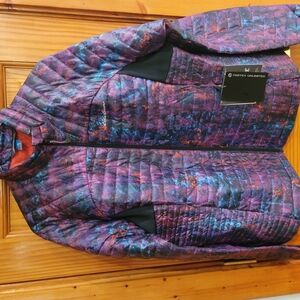 Eddie Bauer Orange and Multicolor Puffer Jacket